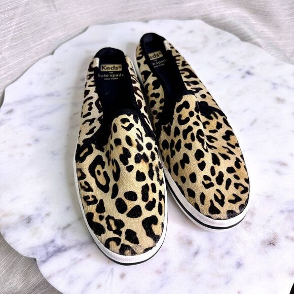 Keds x Kade Spade, Ace, Woman Size 9.5 Leather Calf Hair Slip-on - Picture 1 of 5
